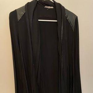 StitchFix Cardigan Faux Leather Accents